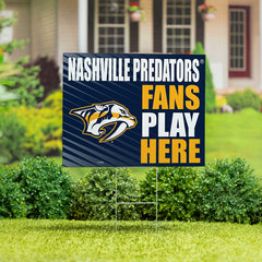 Nashville Predators Coroplast Yard Sign "Fans Play Here"