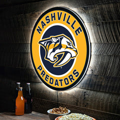 LED Wall Decor, Round, Nashville Predators