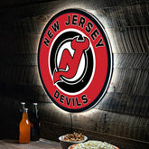 LED Wall Decor, Round, New Jersey Devils