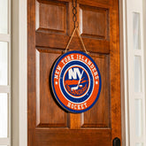 New York Islanders Round Door Décor with Hanging Rope, 18x18