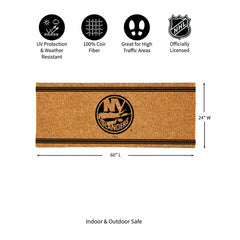 New York Islanders Extra Large One Color Coir Mat, 60"x24"