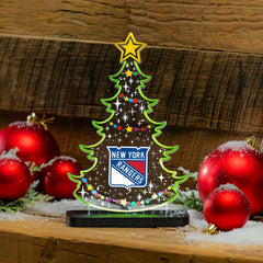 New York Rangers Hockey Holiday Tree Desklite LED Decor