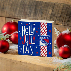 New York Rangers Block, Holiday, 6x6