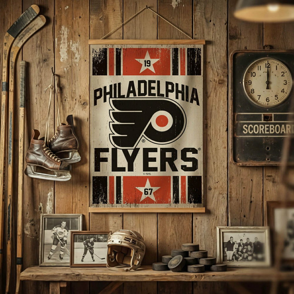 Philadelphia Flyers, Canvas Wall Tapestry, Medium, 36x24