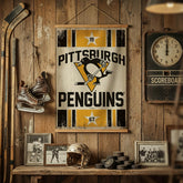 Pittsburgh Penguins, Canvas Wall Tapestry, Medium, 36x24