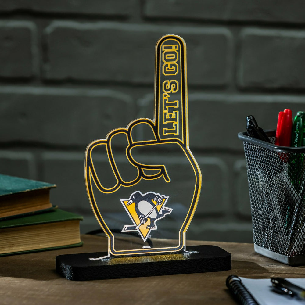 Pittsburgh Penguins Hockey Foam Finger Desklite LED Decor
