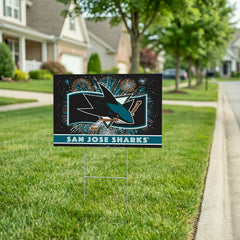 San Jose Sharks Yard Sign, Patriotic