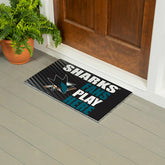 San Jose Sharks Fan Mat, 28"x16"