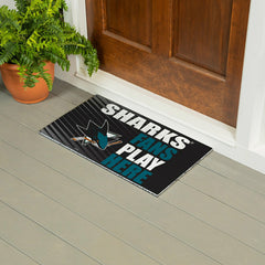 San Jose Sharks Fan Mat, 28"x16"
