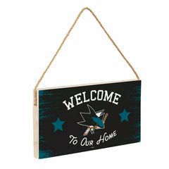 San Jose Sharks Wood Wall Sign, 6x11