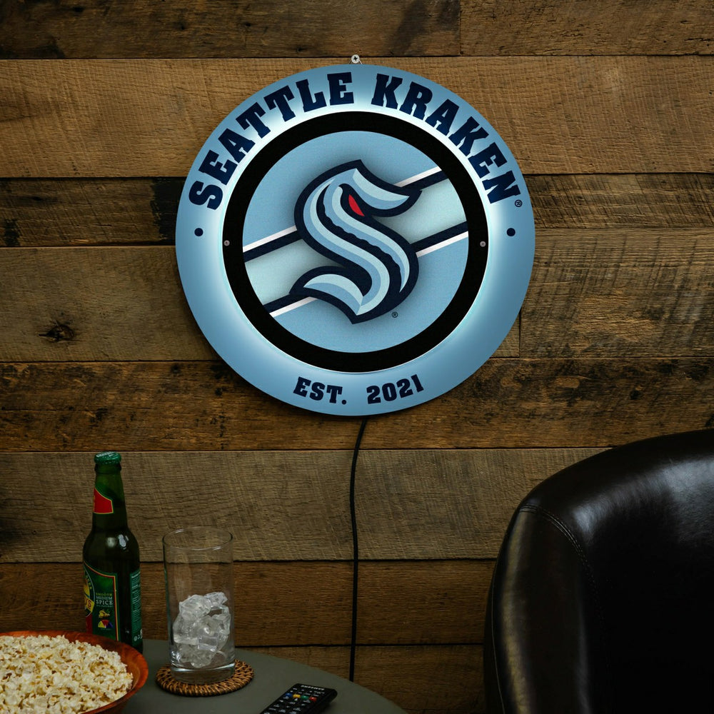 Seattle Kraken, Metal Lite, Round