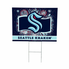 Seattle Kraken Yard Sign, Patriotic