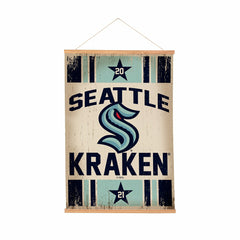 Seattle Kraken, Canvas Wall Tapestry, Medium, 36x24