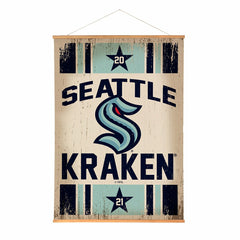 Seattle Kraken, Canvas Wall Tapestry, Large, 54x37
