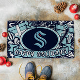 Seattle Kraken Holiday PVC Mat, 28"x16"