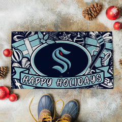 Seattle Kraken Holiday PVC Mat, 28"x16"