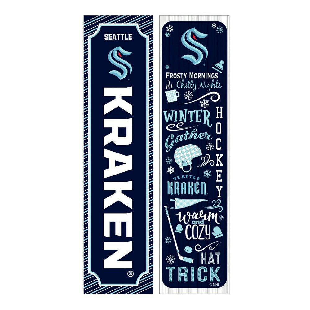 46" Double Sided Leaner, Seattle Kraken, Winter Seasonal