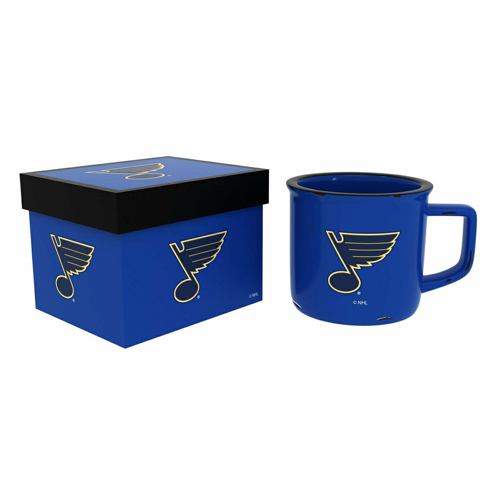 St Louis Blues Ceramic Camp Cup with Enamel Finish, 14oz