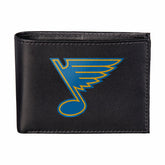 St Louis Blues Black Bi-Fold Embroidered Wallet w/ RFID Blocking