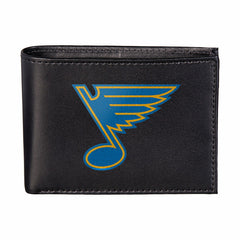 St Louis Blues Black Bi-Fold Embroidered Wallet w/ RFID Blocking