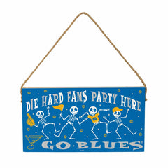 St Louis Blues Halloween Wood Wall Sign, 6x11