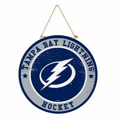 Tampa Bay Lightning Round Door Décor with Hanging Rope, 18x18