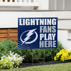 Tampa Bay Lightning Coroplast Yard Sign "Fans Play Here"