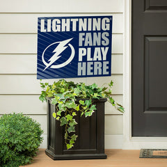 Tampa Bay Lightning Coroplast Yard Sign "Fans Play Here"