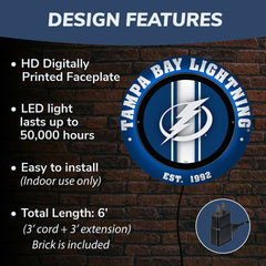 Tampa Bay Lightning, Metal Lite, Round