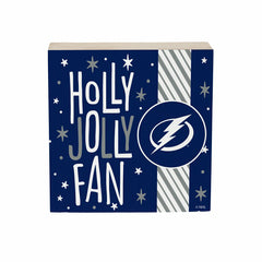 Tampa Bay Lightning Block, Holiday, 6x6
