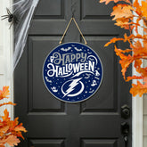 Tampa Bay Lightning Halloween Round Door Décor with Hanging Rope, 18x1