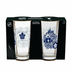 Toronto Maple Leafs 16oz Glass pint, Set of 2