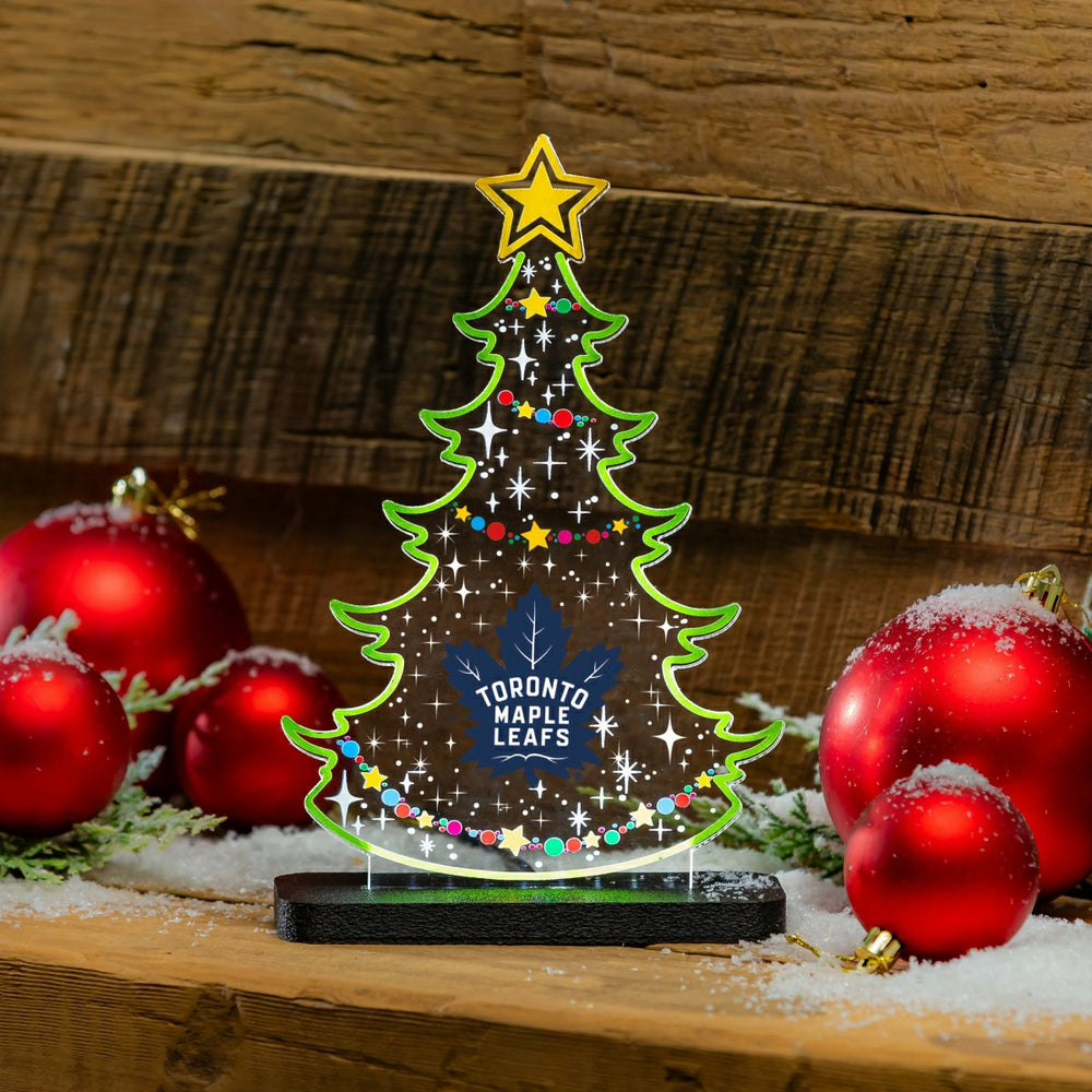 Toronto Maple Leafs Hockey Holiday Tree Desklite LED Decor