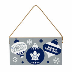 Toronto Maple Leafs Holiday Wood Wall Sign, 6x11