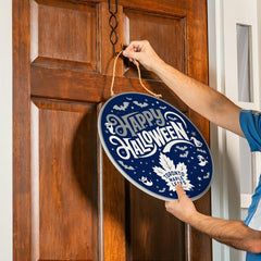 Toronto Maple Leafs Halloween Round Door Décor with Hanging Rope, 18x1