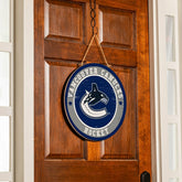 Vancouver Canucks Round Door Décor with Hanging Rope, 18x18