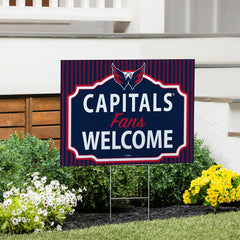 Washington Capitals Coroplast Yard Sign, "Fans Welcome"