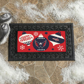 Washington Capitals Holiday Flocked Coir Sassafras Switch Mat, 22"x10"