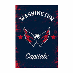Washington Capitals Wood Wall Sign, 16x24