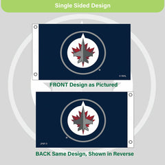 Winnipeg Jets Single Sided Flag w/ 2 Grommets, 3'x5'