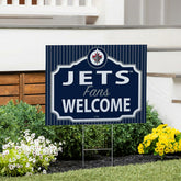 Winnipeg Jets Coroplast Yard Sign, "Fans Welcome"