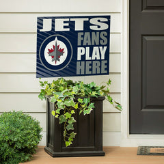 Winnipeg Jets Coroplast Yard Sign "Fans Play Here"
