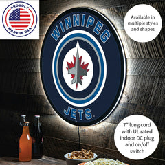 LED Wall Decor, Round, Winnipeg Jets
