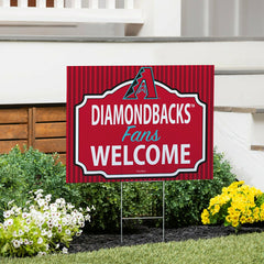 Arizona Diamondbacks Coroplast Yard Sign, "Fans Welcome"