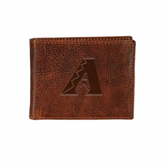 Arizona Diamondbacks, Embossed 100% Genuine Tumbled Leather Passcase B