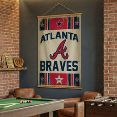 Atlanta Braves, Canvas Wall Tapestry, Large, 54x36