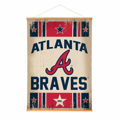 Atlanta Braves, Canvas Wall Tapestry, Large, 54x36