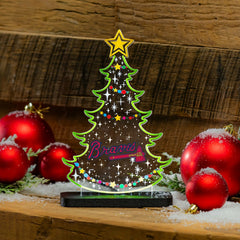 Atlanta Braves Baseball Holiday Tree Desklite LED Decor