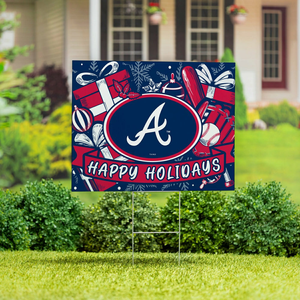 Atlanta Braves Yard Sign, Holiday