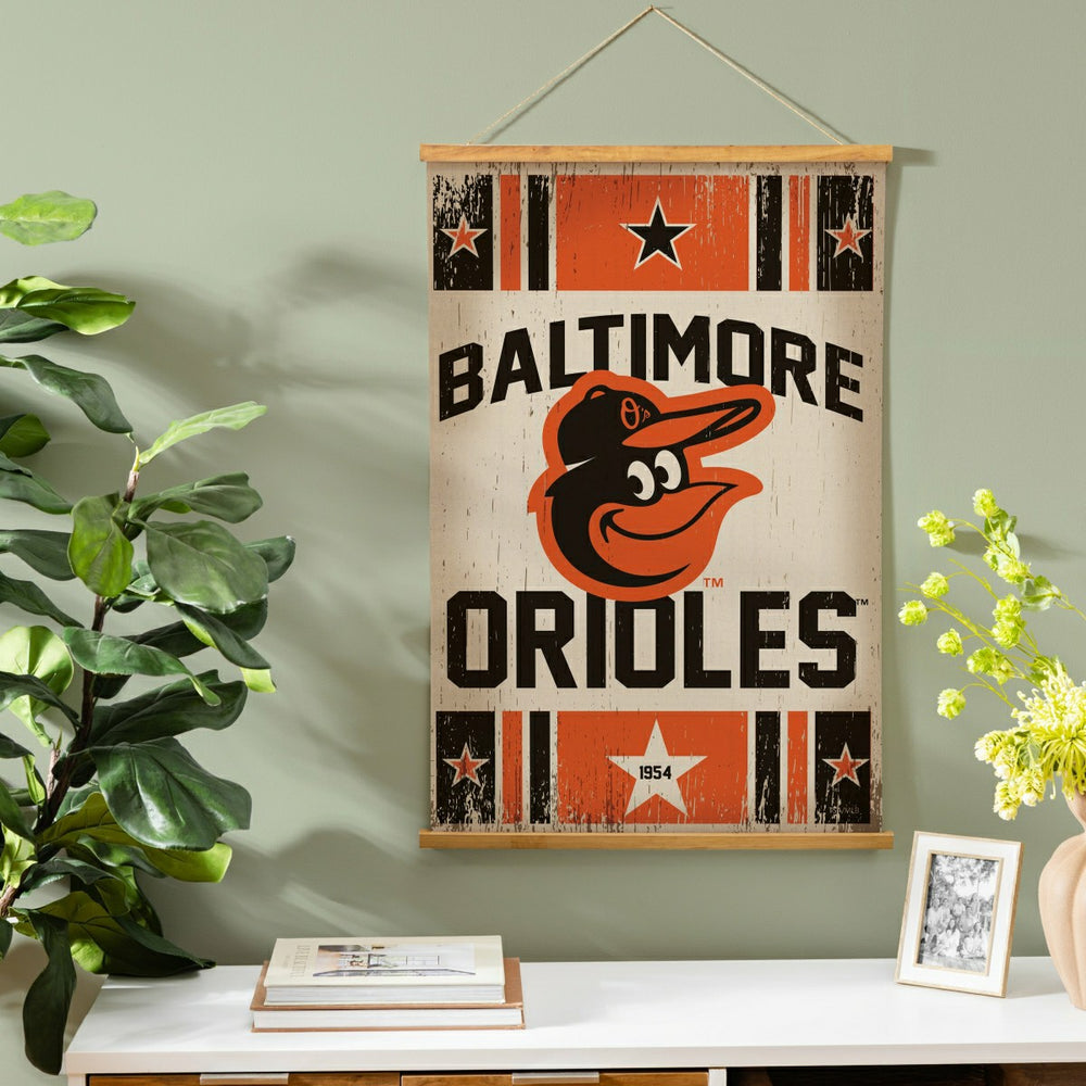 Baltimore Orioles, Canvas Wall Tapestry, Medium, 36x24